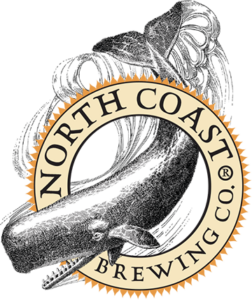 whale diving through a circle that has North Coast Brewing Co 