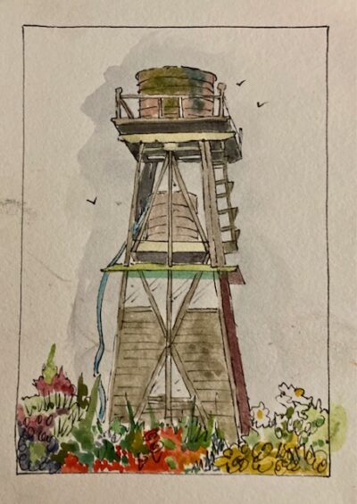 Kelley House Museum Mendocino History Blog: Watercolor Water Towers By ...