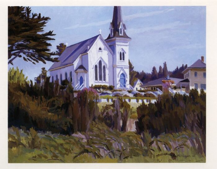 painting of church