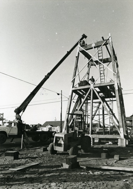 Partially constructed water tower